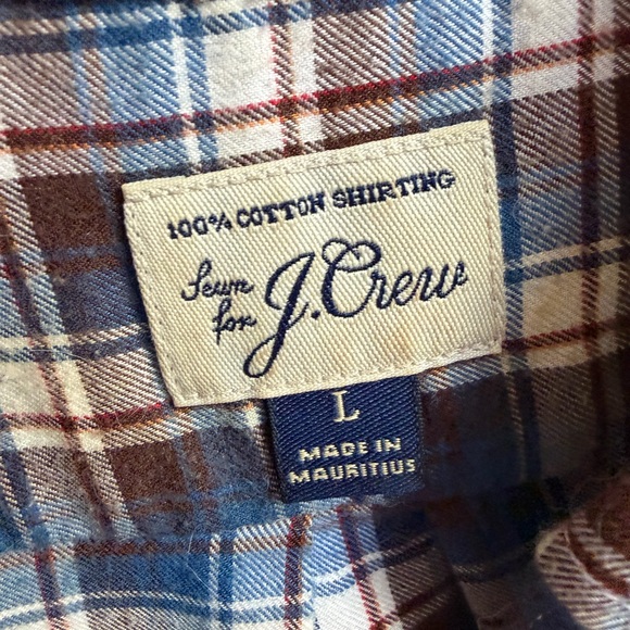 J. Crew Blue and Brown Checkered Shirt - Picture 2 of 5